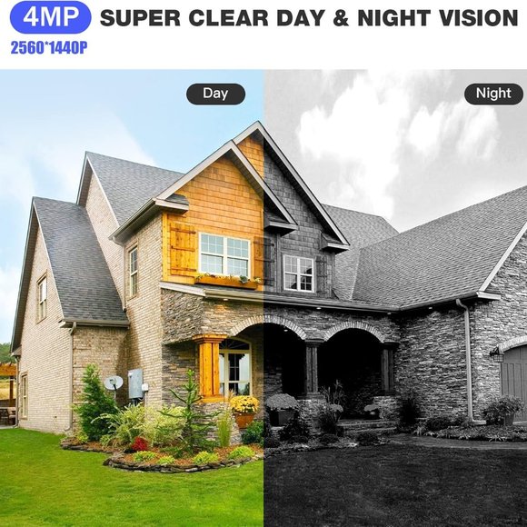 POWER FROM THE SUN! Wireless SOLAR Security Camera System Wifi 2 Cameras NEW - Picture 2 of 6